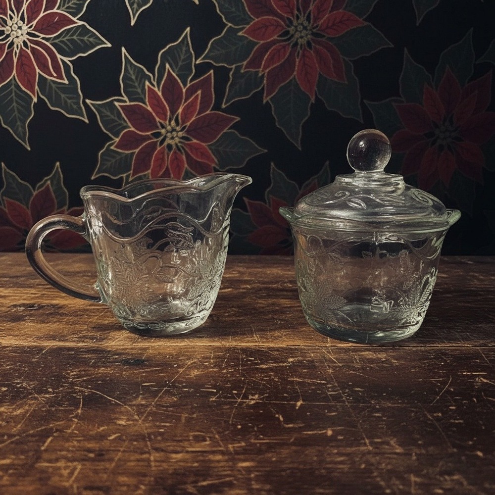 Princess House Fantasia 3 Piece Sugar And Creamer Set 532